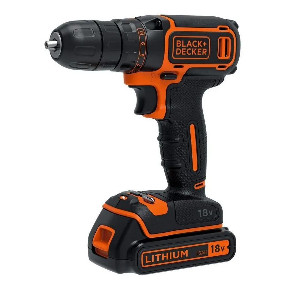 Аккумуляторная дрель-шуруповерт Black+Decker BDCDC18KB-QW