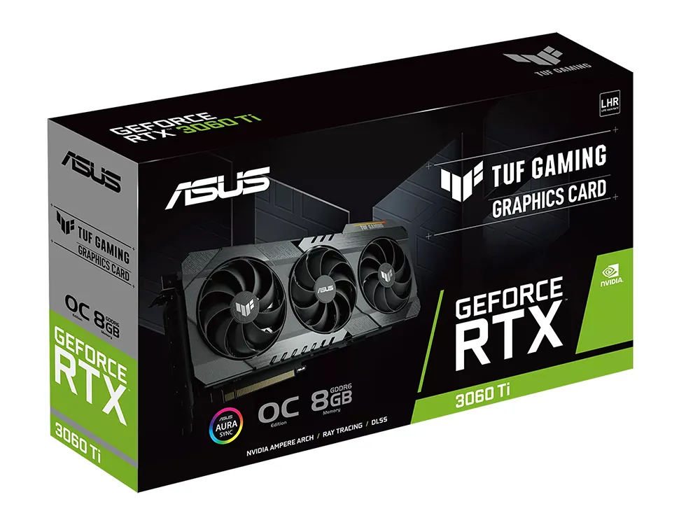 Placă Video ASUS TUF-RTX3060TI-O8G-V2-GAMING,  8GB GDDR6 256bit