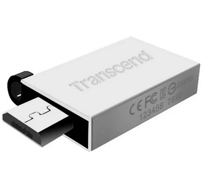 USB Flash накопитель Transcend JetFlash 380, 8Гб, Серебристый