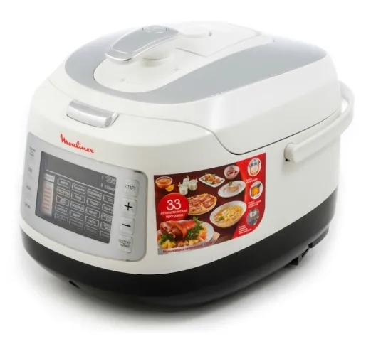 Aparat de gătit multifuncțional sub presiune Moulinex CE505A10, Alb