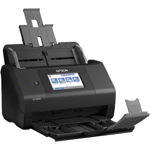 Scaner de documente cu alimentare automată Epson WorkForce ES-580W, A4, Negru