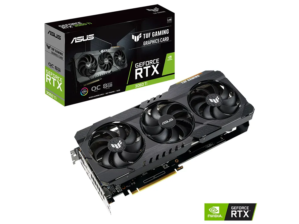 Placă Video ASUS TUF-RTX3060TI-O8G-V2-GAMING,  8GB GDDR6 256bit