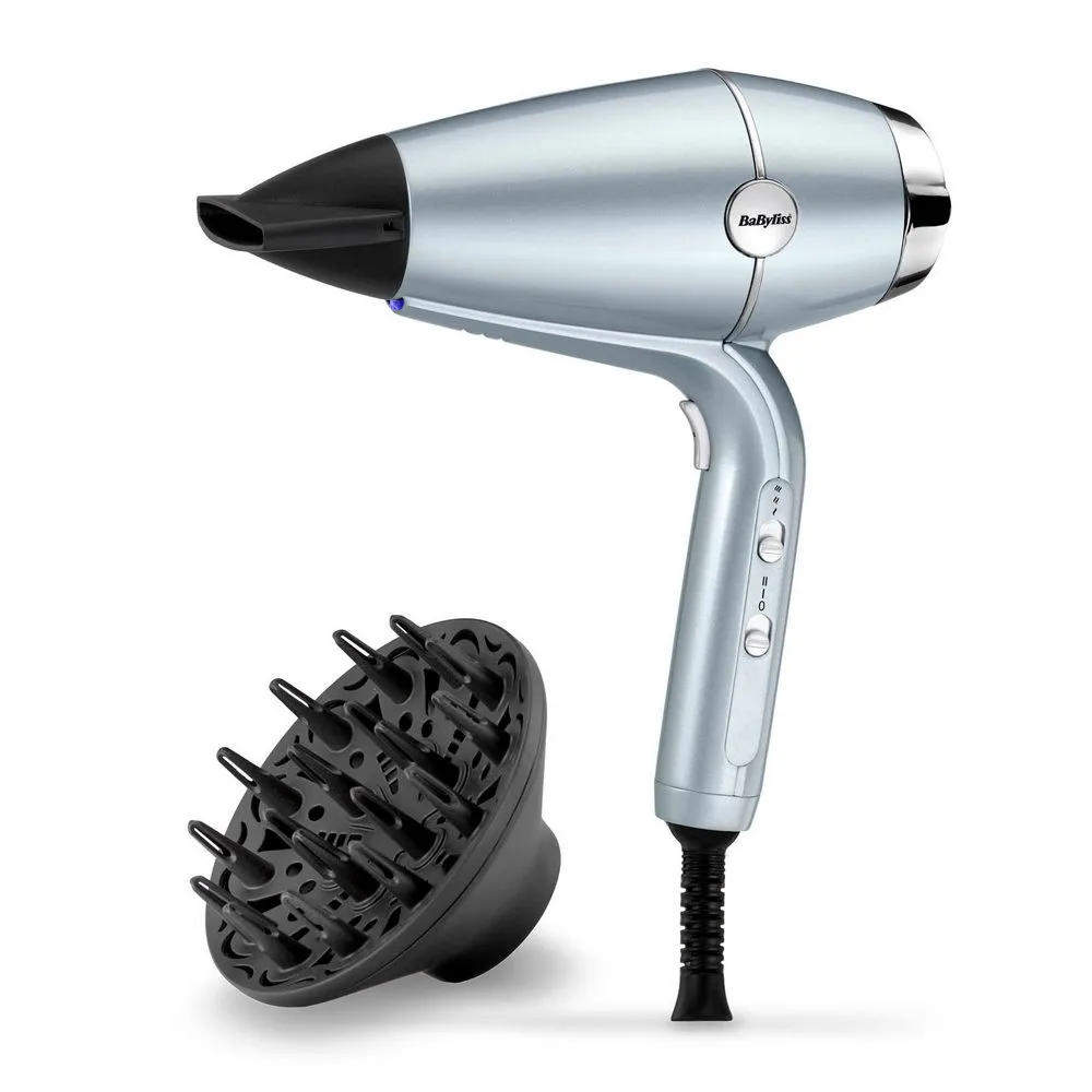 Фен BaByliss Hydro-Fusion D773DE, 2100 Вт, Голубой