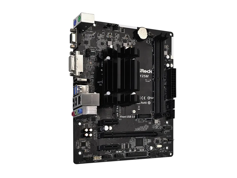 Материнская плата ASRock J4125M, Intel J4125, Micro-ATX