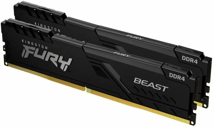 Оперативная память Kingston FURY Beast, DDR4 SDRAM, 3200 МГц, 64Гб, KF432C16BBK2/64