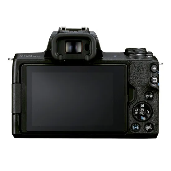 Aparat Foto Mirrorless Canon EOS M50 Mark II, Black + EF-M 15-45 IS, Negru