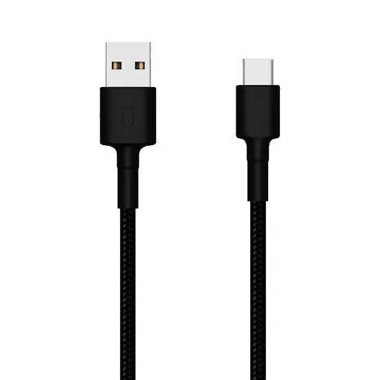 Cablu de încărcare Xiaomi Braided, USB Type-A/USB Type-C, 1m, Negru