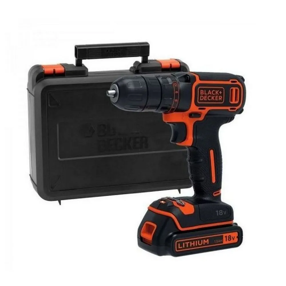 Аккумуляторная дрель-шуруповерт Black+Decker BDCDC18KB-QW