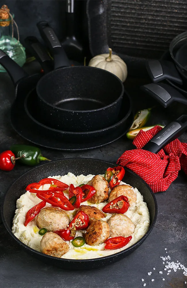 Tigaie Polaris Monolit-20F, 20cm, Negru