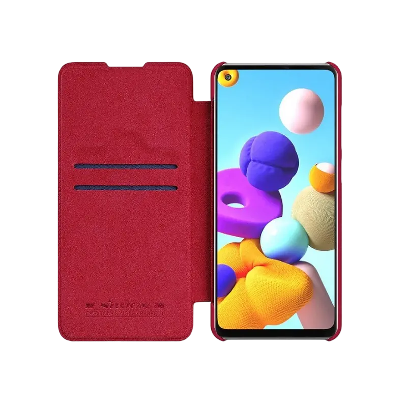 Чехол книжка Nillkin Galaxy A21s - Qin LC, Красный