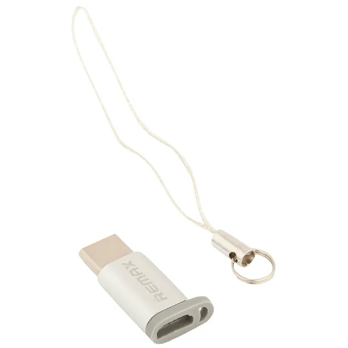 Адаптер USB Remax RA-USB1, micro-USB (F)/USB Type-C, Серебристый