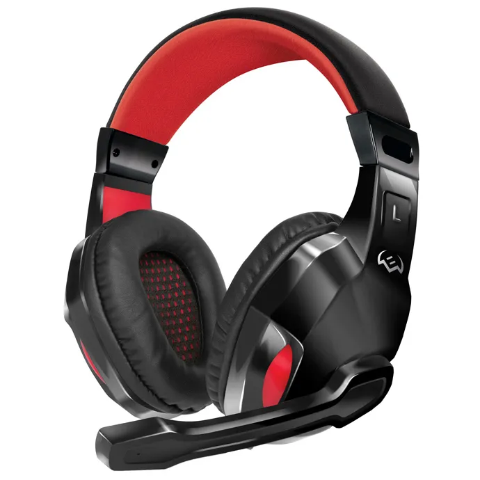 Căști gaming SVEN AP-G857MV, Cu fir, Negru/Roșu