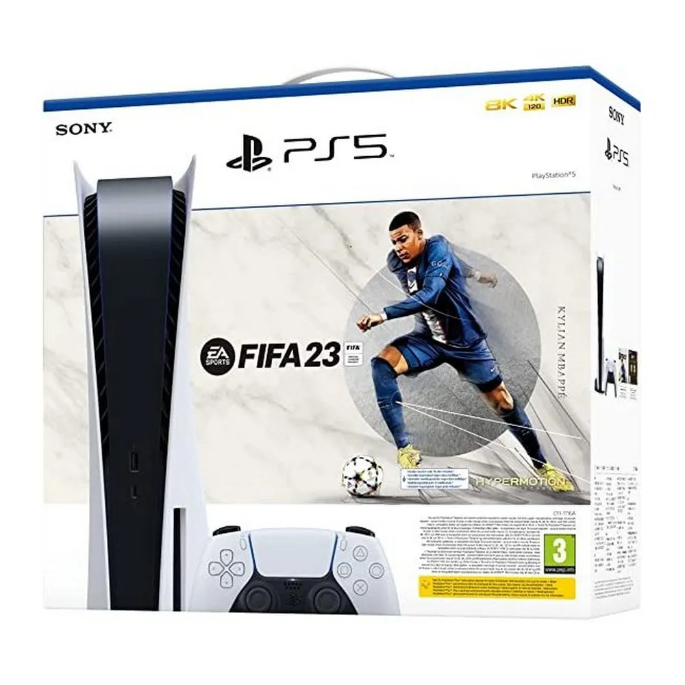 Consolă de jocuri SONY PlayStation 5, Alb, "Fifa 23" (Voucher)