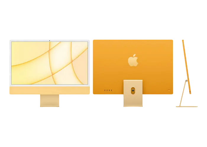 Computer All-in-One Apple iMac A2438, M1 with 8-core CPU and 8-core GPU, 16GB/512GB, macOS Big Sur, Galben