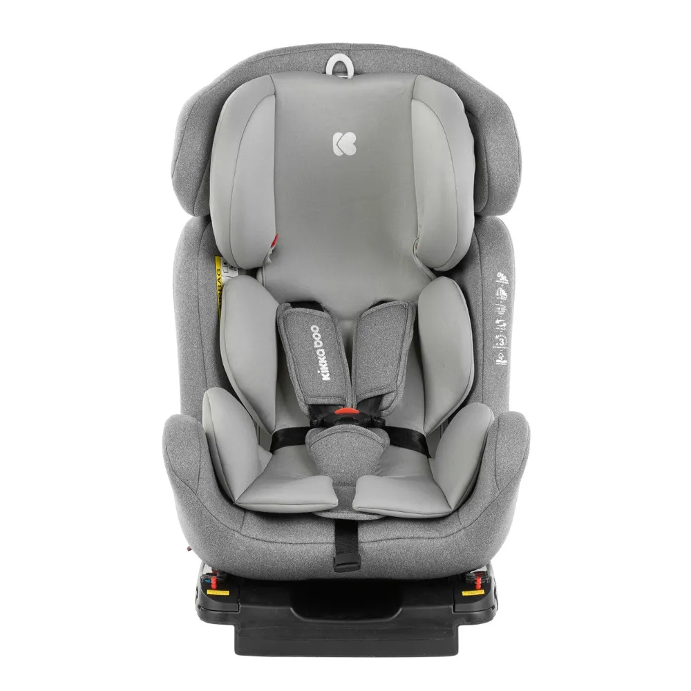 Scaun auto 3-în-1 Kikka Boo 4 Safe ISOFIX, Grupa 0+/1/2/3 (0-36 kg), Gri