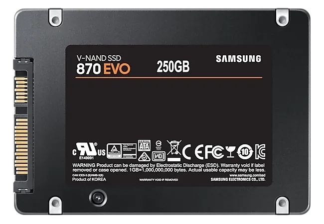 Накопитель SSD Samsung 870 EVO  MZ-77E250, 250Гб, MZ-77E250BW