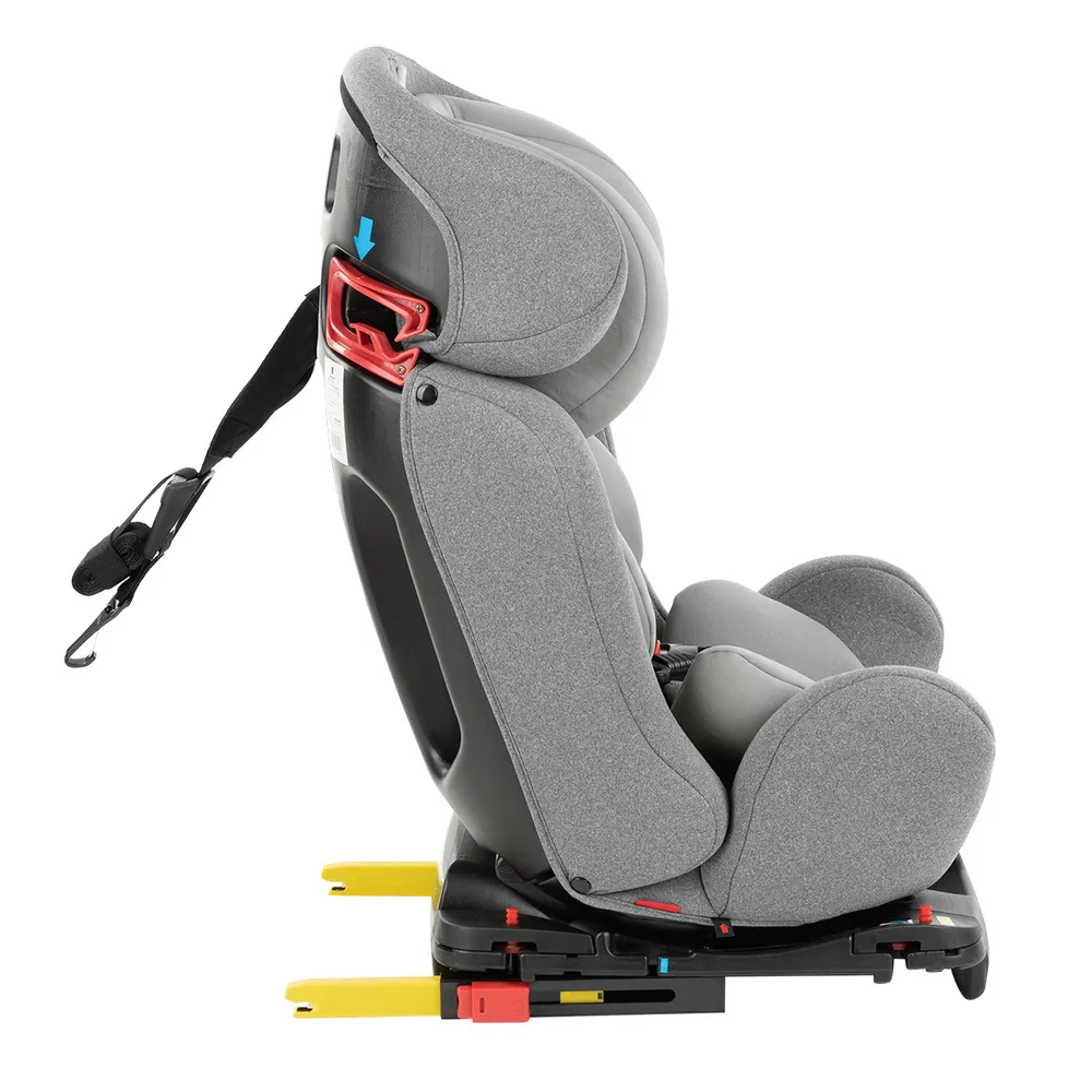 Scaun auto 3-în-1 Kikka Boo 4 Safe ISOFIX, Grupa 0+/1/2/3 (0-36 kg), Gri
