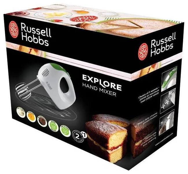 Миксер ручной Russell Hobbs Explore, White Green