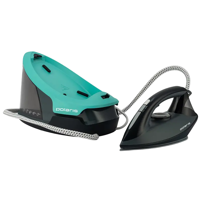 Fier de călcat cu generator de abur Polaris PSS7700K, 2800W, Turcoaz | Negru