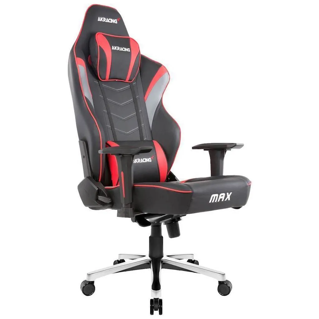 Scaun Gaming AKRacing MASTERS Max, PU piele, Roșu