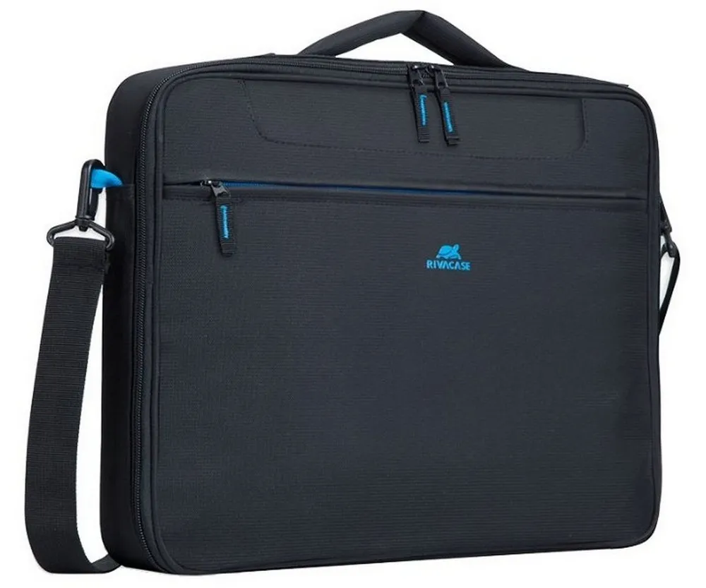 Geantă pentru Laptop RivaCase Regent, 16", Poliester, Negru