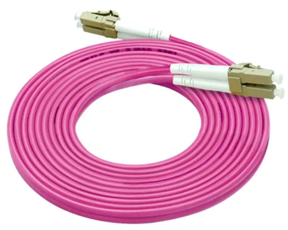 Fiber optic patch cords, Multimode OM4, LC-LC Duplex,10M