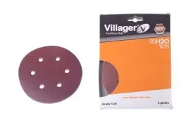 Hartie abraziva cu gauri Villager 150mm P40  6in1