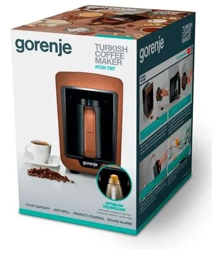 Капельная Кофеварка Gorenje ATCM730T, 730 Вт, Коричневый