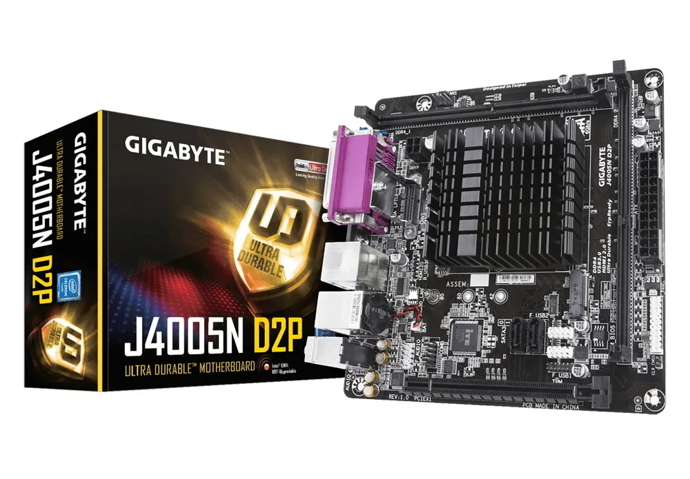 Материнская плата Gigabyte J4005N D2P, Intel J4005, Mini-ITX