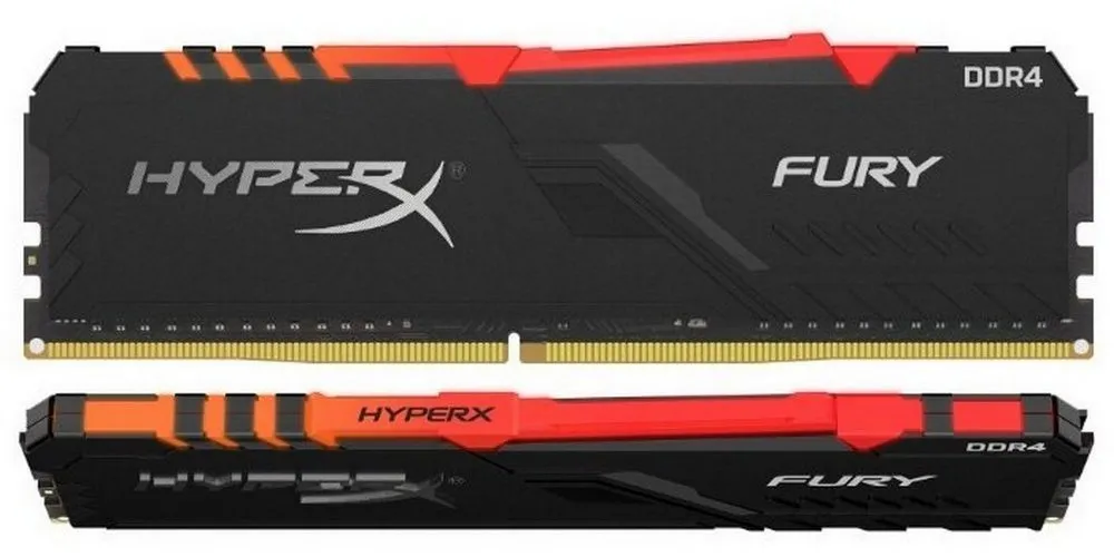 Оперативная память Kingston HyperX FURY RGB, DDR4 SDRAM, 3600 МГц, 16Гб, HX436C17FB3AK2/16