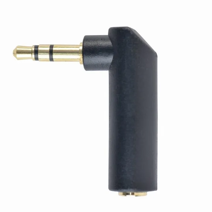 Audio Adaptor Cablexpert A-3.5M-3.5FL, 3.5mm 3-pin (F) - 3.5mm 3-pin (M), Negru