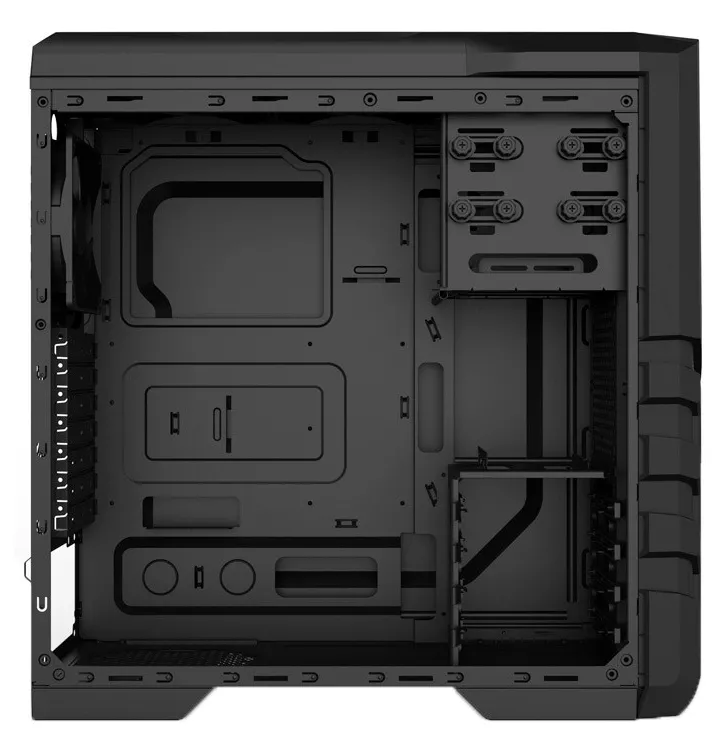 Carcasă PC Gamemax Centauri, Midi-Tower, ATX, Negru/Rosu