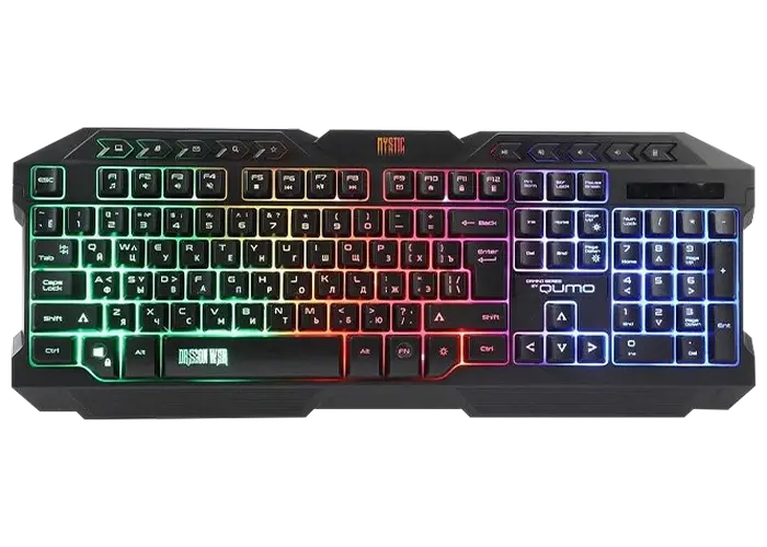 Клавиатура, мышь и коврик для мыши QUMO Mystic, Проводное, Чёрный