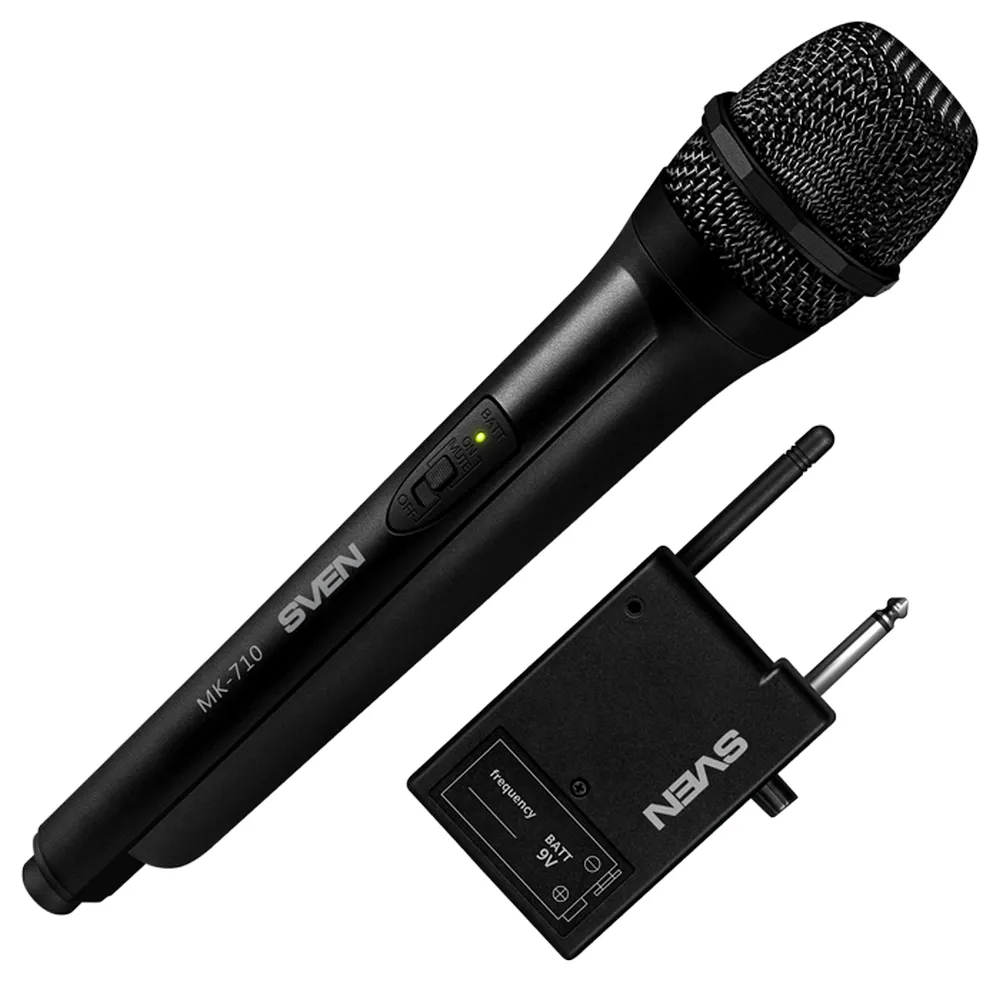Microfon Karaoke SVEN MK-710, Fără fir, Negru