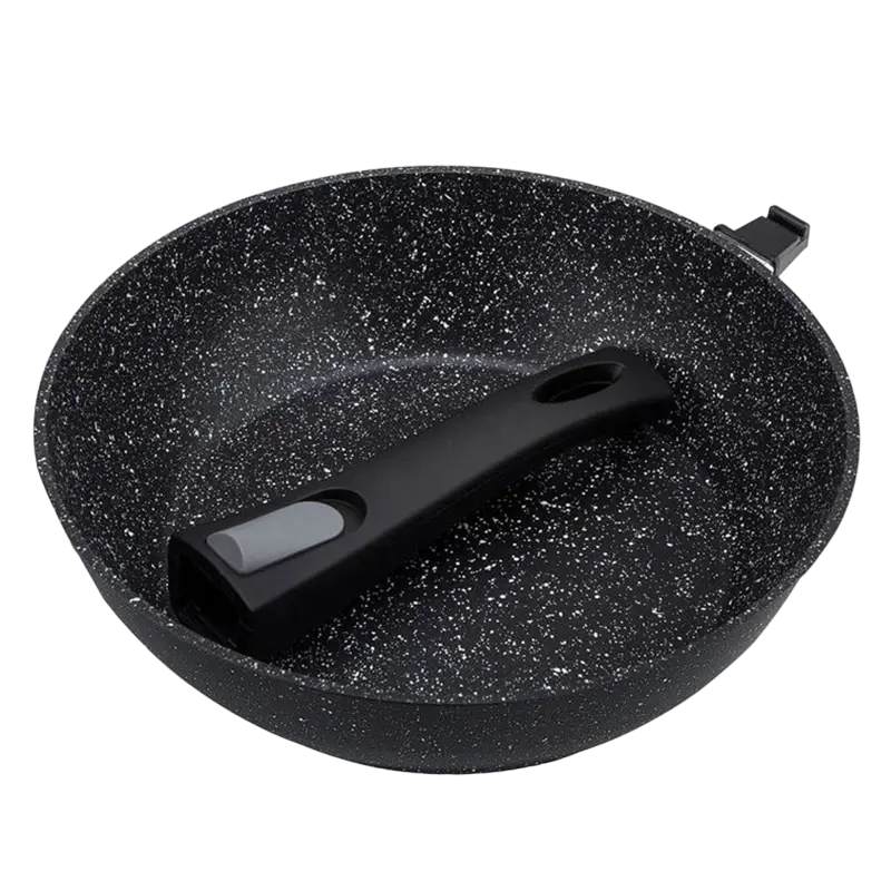 Сковорода глубокая RESTO 93041, 26см, Чёрный