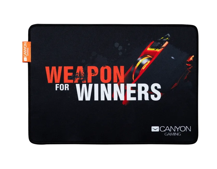 Gaming Mouse Pad Canyon MP-8, 500 x 420 x 3 mm, Anti-fraying stitching, Anti-slip rubber base, Black