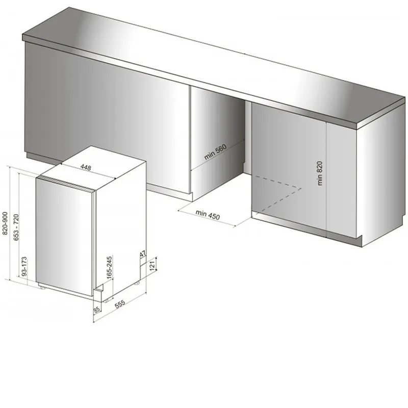 Mașină de spălat vase Hotpoint-Ariston HSIO 3O35 WFE, Alb