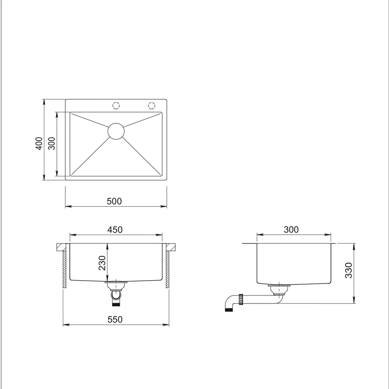Chiuveta handmade SanDonna HD5040 (Copper)