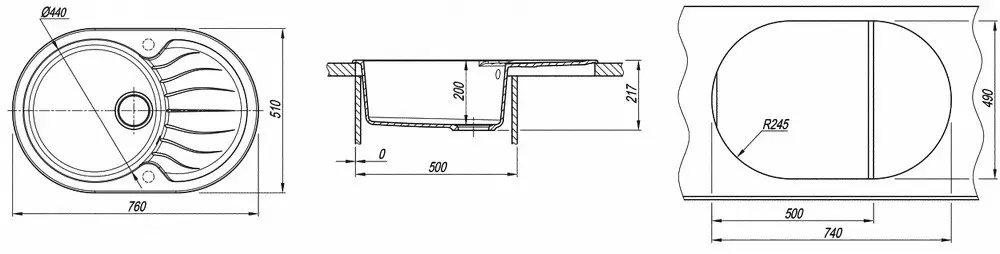 Кухонная мойка из камня Dr.Gans Berta (Терракота)