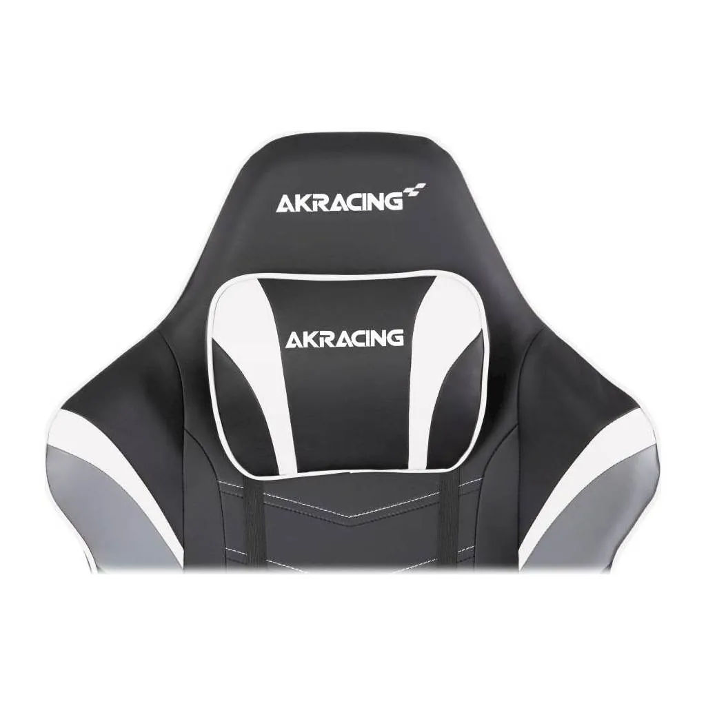 Scaun Gaming AKRacing MASTERS Max, PU piele, Alb