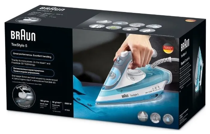 Утюг BRAUN SI5006BL, 2600Вт, Голубой