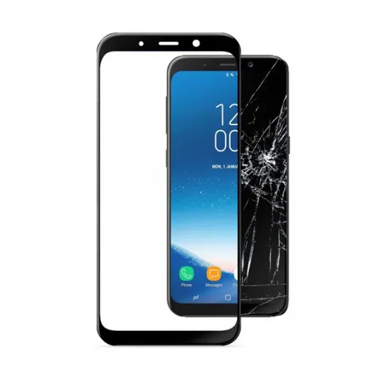 Sticlă de protecție Cellularline Tempered Glass - Samsung Galaxy A8 (2018), Negru