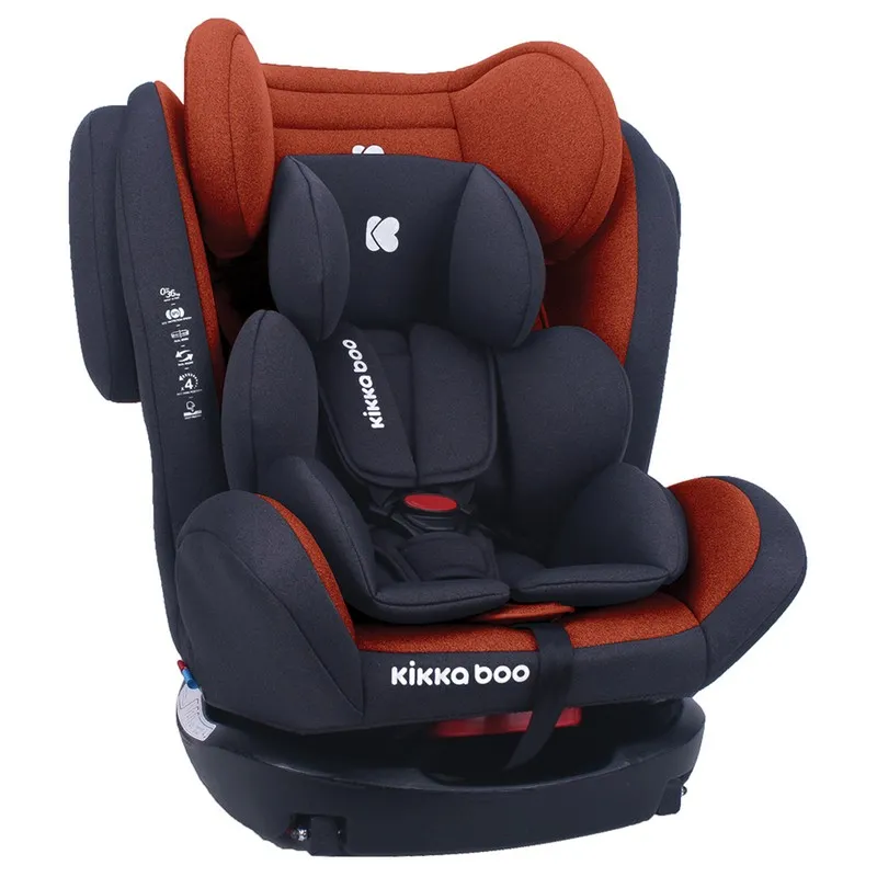 Scaun auto 3-în-1 Kikka Boo 4 Safe ISOFIX, Grupa 0+/1/2/3 (0-36 kg), Portocaliu