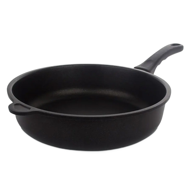 Сковорода AMT Gastroguss I-728-E, 3,8л, 28см, Чёрный