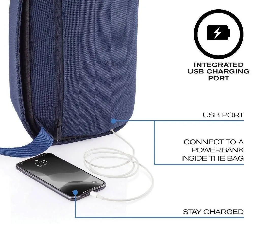 Geantă pentru Tabletă Bobby Sling, 9,7", Poliester, Albastru închis