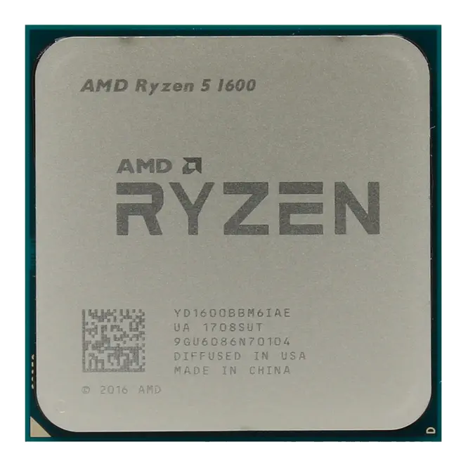 CPU AMD Ryzen 5 1600 (3.2-3.6GHz, 6C/12T, L2 3MB, L3 16MB, 12nm, 65W), Socket AM4, Box