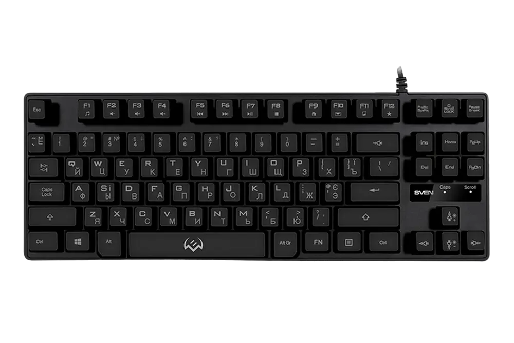 Tastatură SVEN KB-G7400, Cu fir, Negru