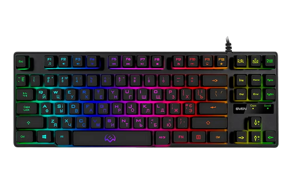 Tastatură SVEN KB-G7400, Cu fir, Negru