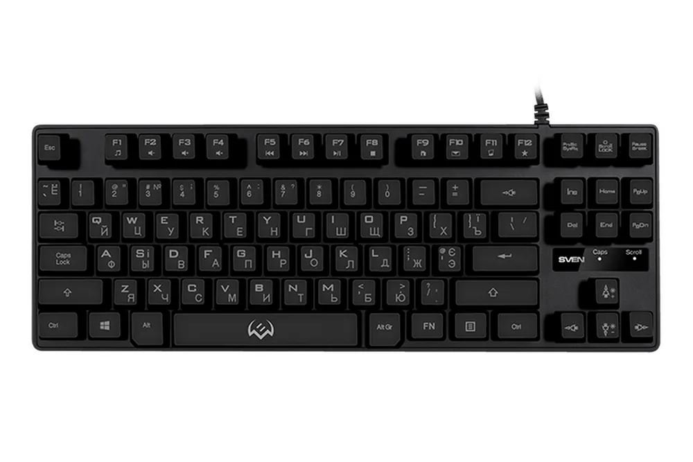 Tastatură SVEN KB-G7400, Cu fir, Negru