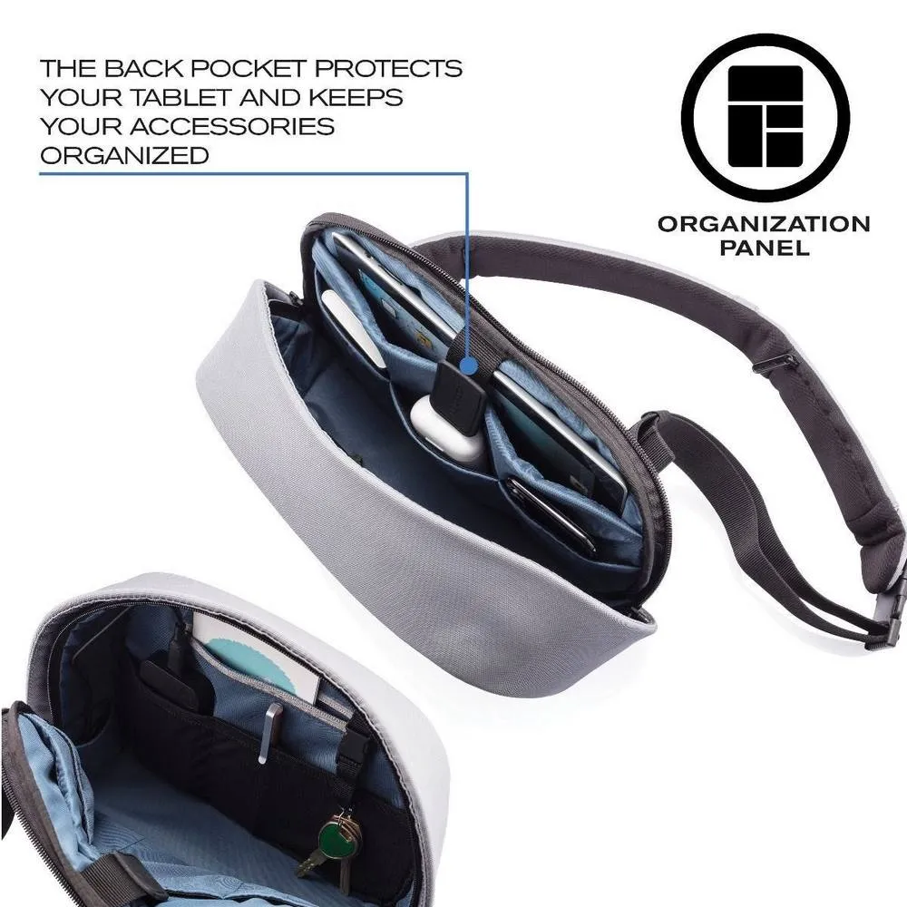 Geantă pentru Tabletă Bobby Sling, 9,7", Poliester, Gri
